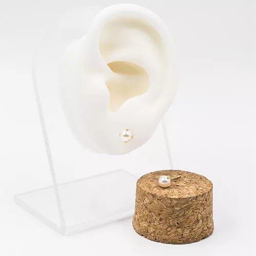 Par de topos twisted pearl dorado