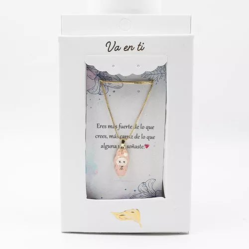 Collar en rodio Labubu