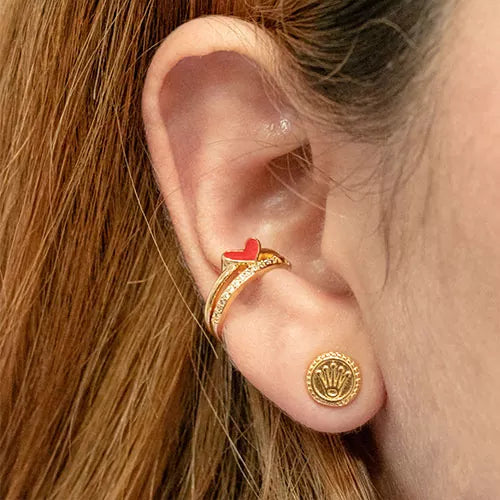 Ear cuff crushed heart
