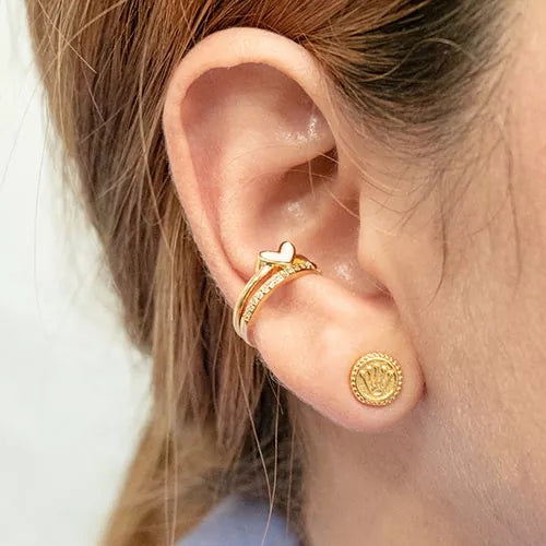 Ear cuff crushed heart