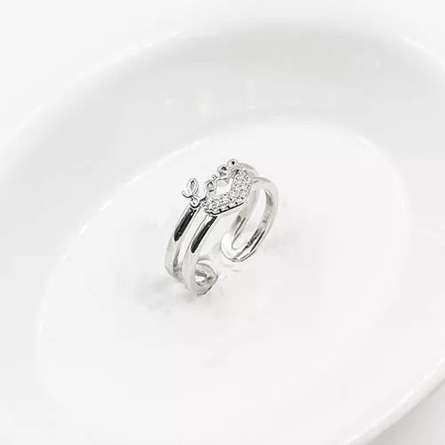 Anillo talla regulable love on a heart