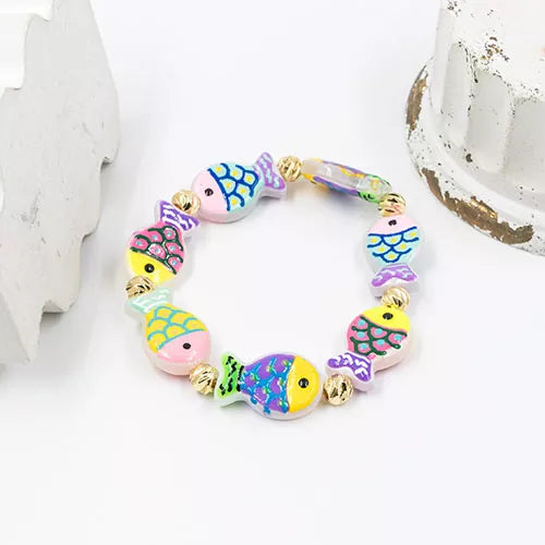 Pulsera en acrílico fish carnival