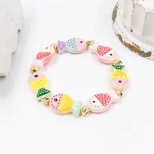 Pulsera en acrílico fish carnival