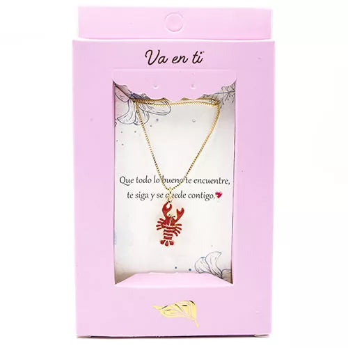 Collar en rodio lobster