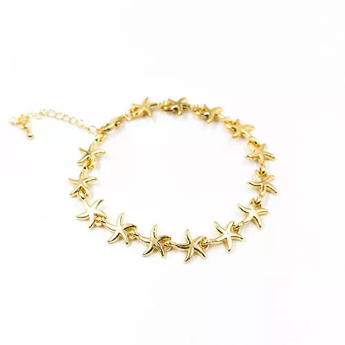 Pulsera en rodio starfish