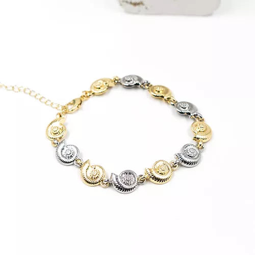 Pulsera en rodio Sea snails
