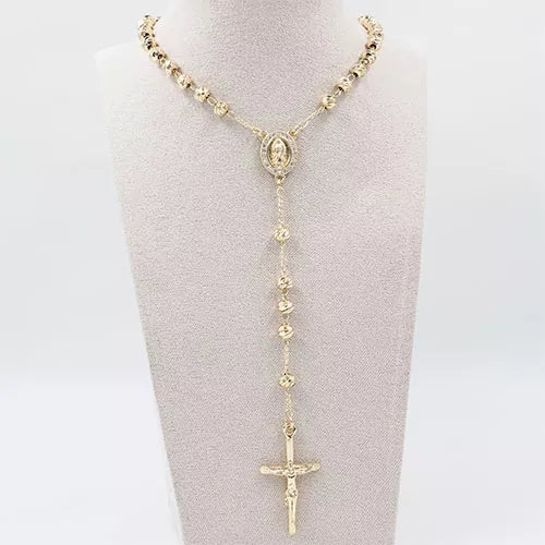 Camándula en rodio 3 dorada