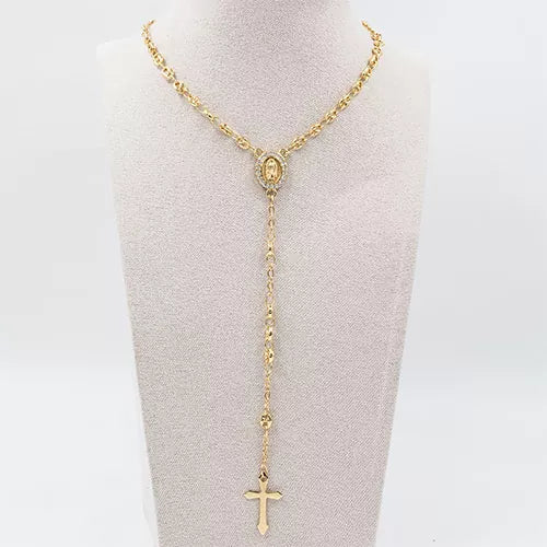 Camándula en rodio 3 eslabón Ancla