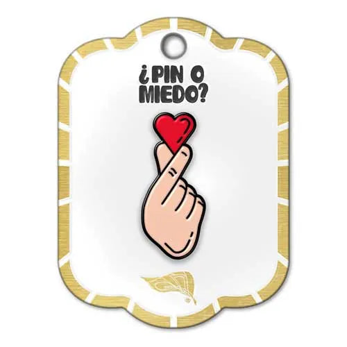 Pin metálico Signo Corazón Coreano