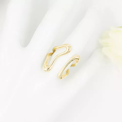 Anillo talla regulable Irregular in waves