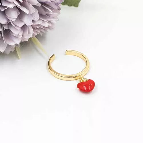 Anillo talla regulable acrylic heart pendant