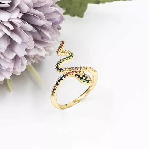 Anillo talla regulable colorful snake