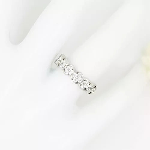 Anillo talla regulable crystal clover pattern