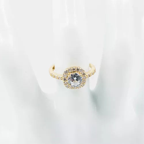 Anillo talla regulable double height with large zircon