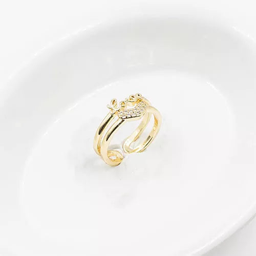Anillo talla regulable love on a heart