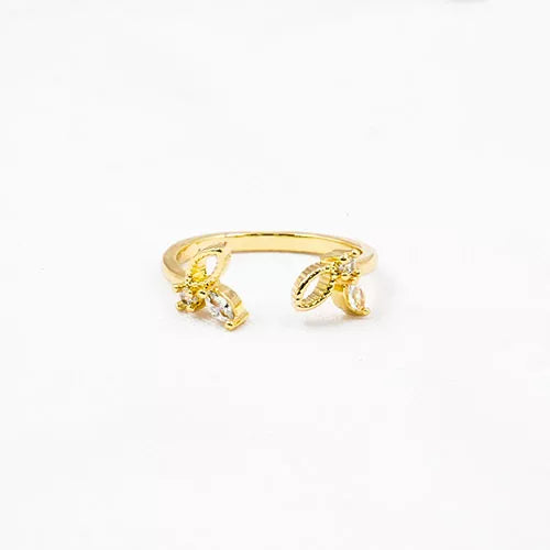 Anillo talla regulable mini double butterfly hoop