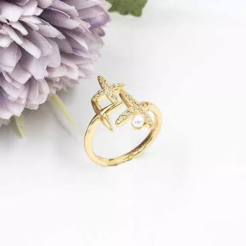 Anillo talla regulable stars and a pearl