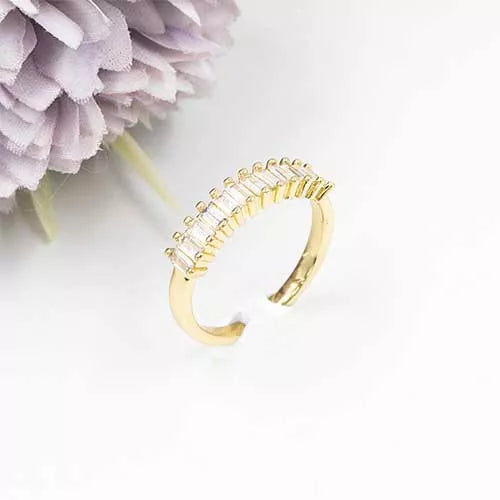 Anillo talla regulable zircon arc in cylinders