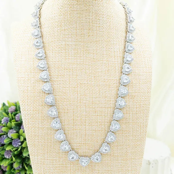 Cadena Corazones Zircon