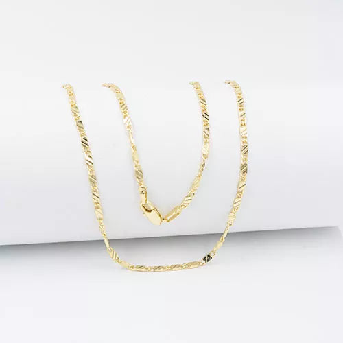 Cadena en Oro Goldfield full cross-hatched link