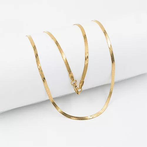 Cadena en acero flat weave