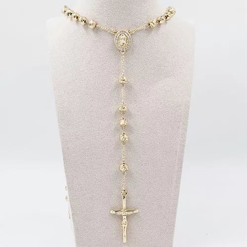 Camándula en rodio 3 dorada