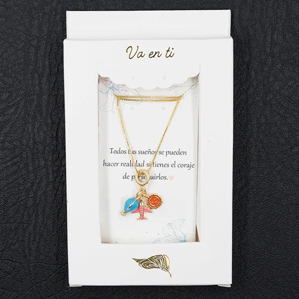 Collar en Rodio Avión y Globo