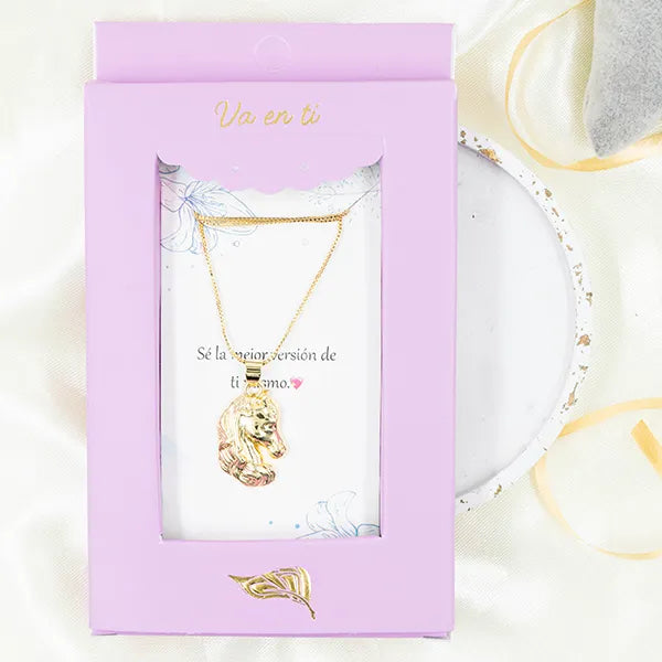 Collar en Rodio head horse ref 3