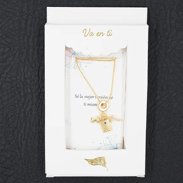 Collar en Rodio Holy Bible