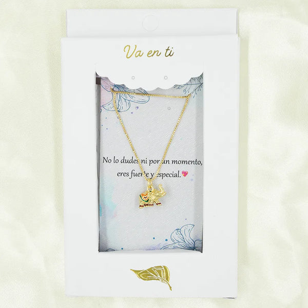 Collar en Rodio Lucky elephant