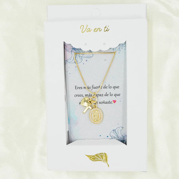 Collar en Rodio Virgen de Guadalupe ref 2