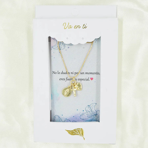 Collar en Rodio Virgen de Guadalupe ref 4