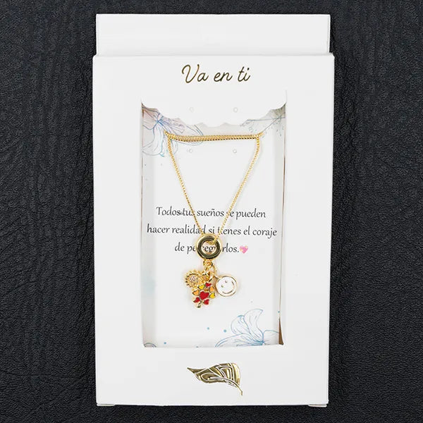 Collar en Rodio Árbol de Corazones