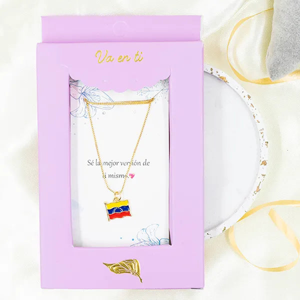 Collar en Rodio bandera venezuela