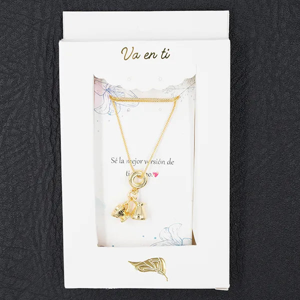 Collar en Rodio cup coffee