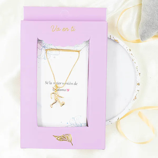 Collar en Rodio futbolista