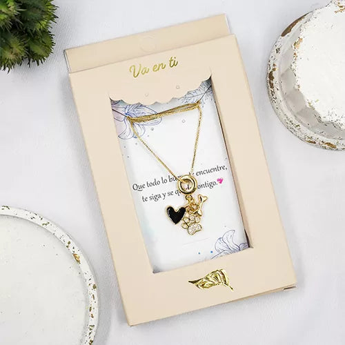 Collar en rodio puppy