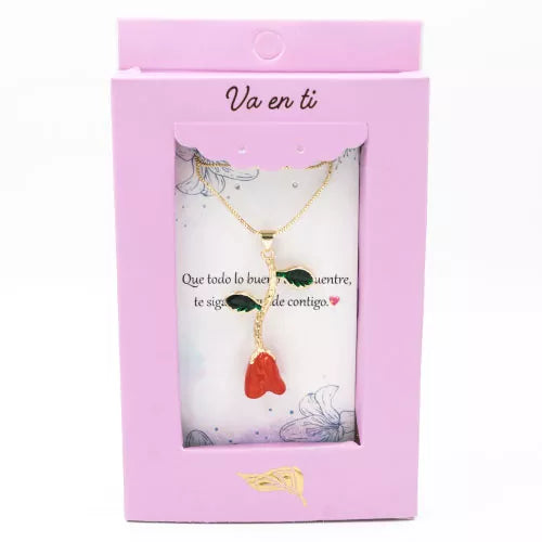 Collar en rodio rose looking down