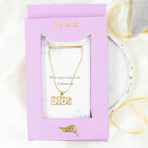 Collar en Rodio DIOS