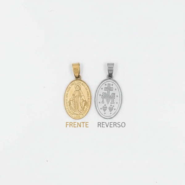 Dije en acero Virgen Milagrosa 2cm