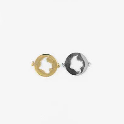 Dije en acero para pulsera mapa de Colombia 2,6 cm
