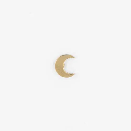 Dije pasador en acero luna 1,2 cm
