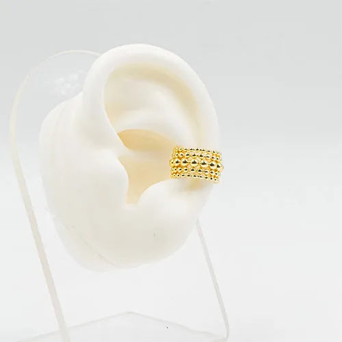 Ear cuff five-line bubble pattern