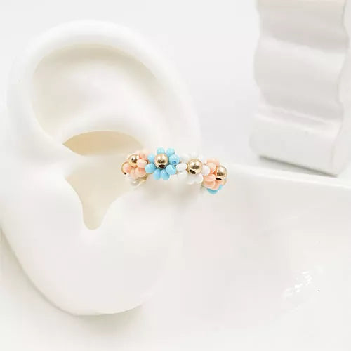 Ear cuff flor de mostacilla ref 12