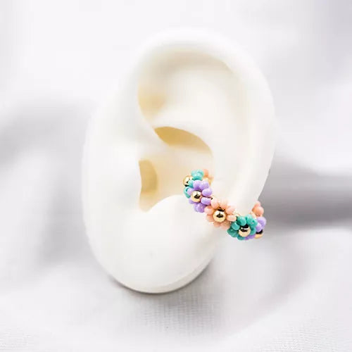 Ear cuff flor de mostacilla ref 13