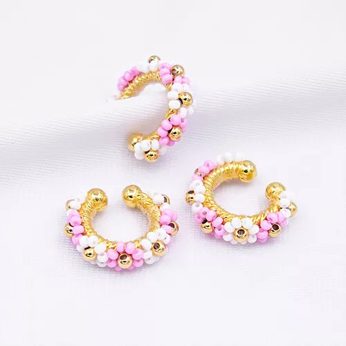 Ear cuff flor de mostacilla ref 8