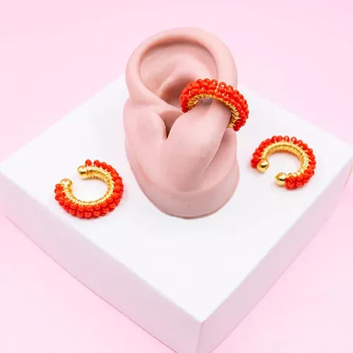 Ear cuff patrón mostacilla ref 8