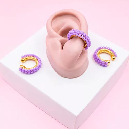 Ear cuff patrón mostacilla ref 9