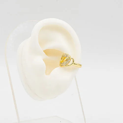 Ear cuff smooth chain link with zircons