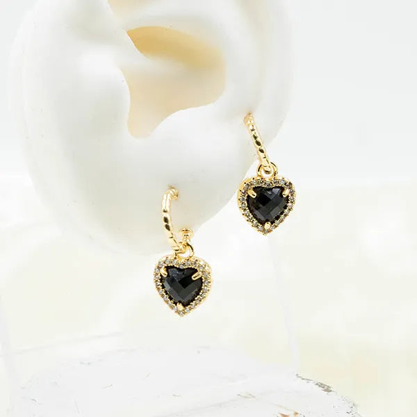 Par de aretes corazon